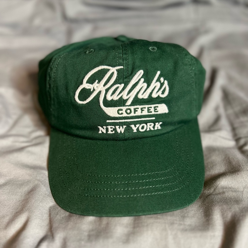 Polo Ralph Lauren Ralph's Coffee New York Ball Cap Green
White NWT